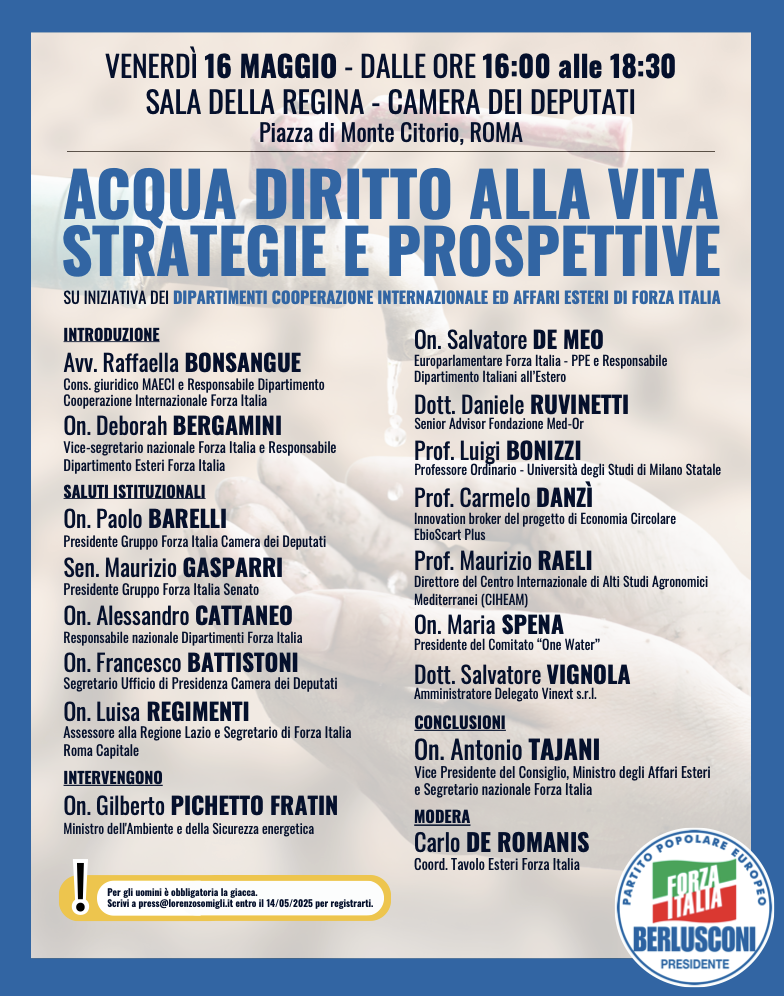 Acqua diritto alla vita, strategie e prospettive